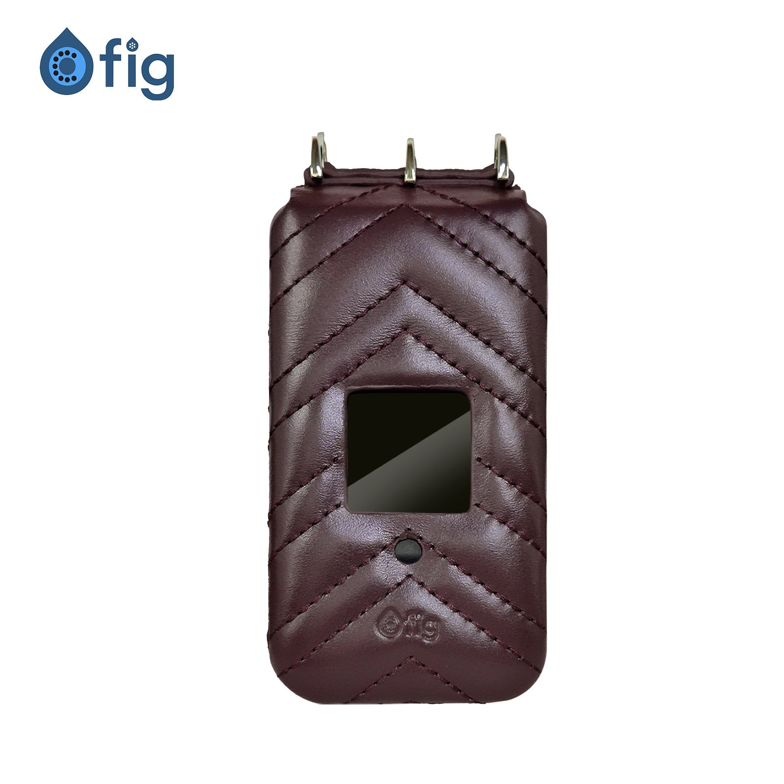 Fig Mini Genuine Leather Crossbody Case (with strap) - Premium Compact Carrying Case