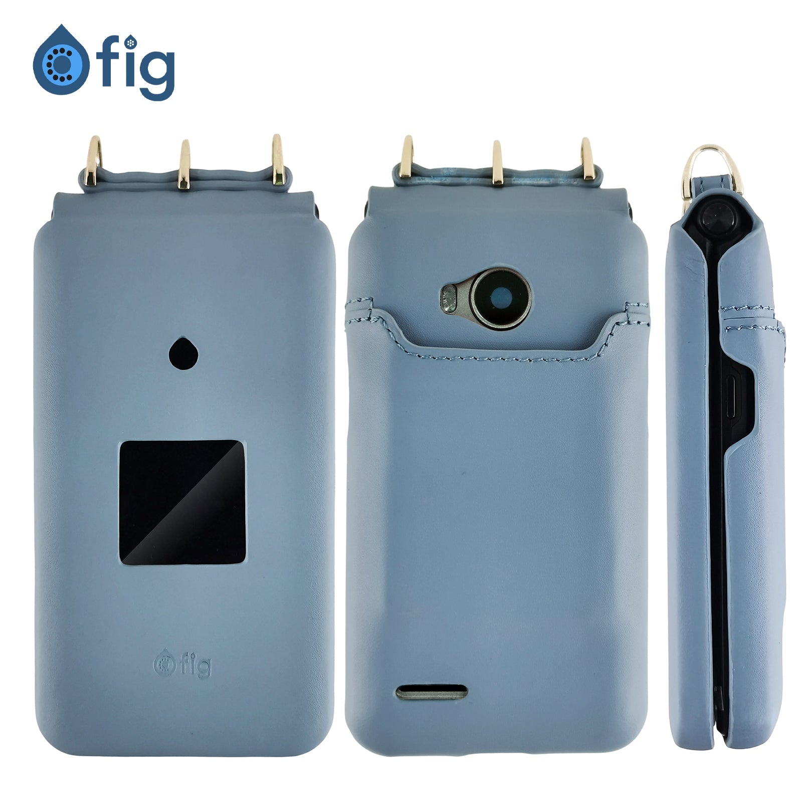 Fig Flip II Genuine Leather Crossbody Case (with strap)