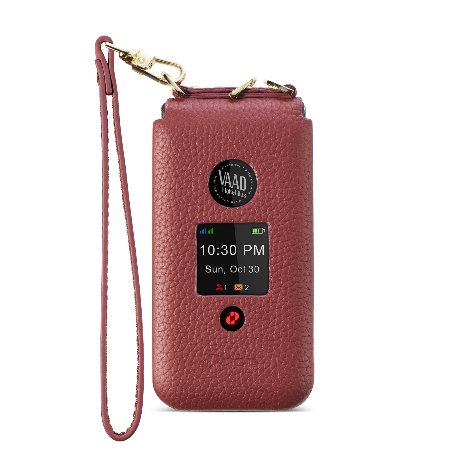 Pom Designer Leather Case (with strap) For the Classic Pom phone (mini)