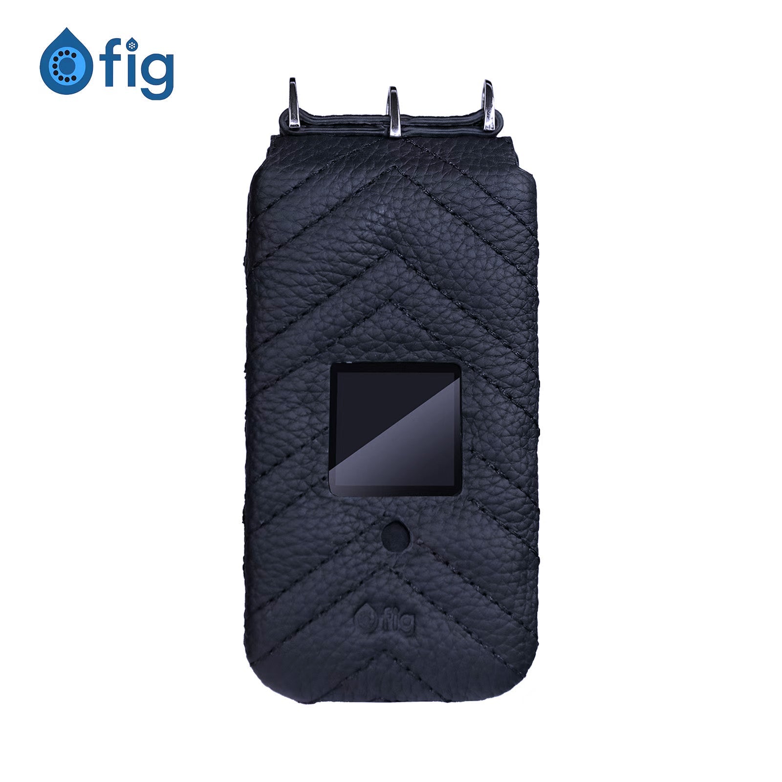 Fig Mini Genuine Leather Crossbody Case (with strap) - Premium Compact Carrying Case