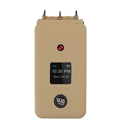 Pom Designer Leather Case (with strap) For the Big Pom phone