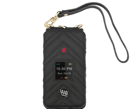 Pom Designer Leather Case (with strap) For the Big Pom phone
