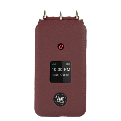 Pom Designer Leather Case (with strap) For the Big Pom phone