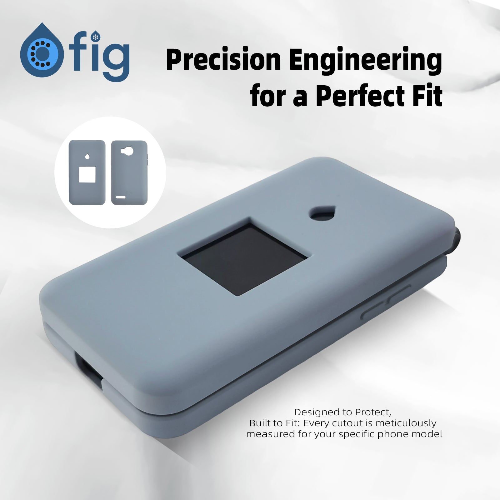Fig Flip II Liquid Silicone Case Protective Slim Soft-Touch Cover