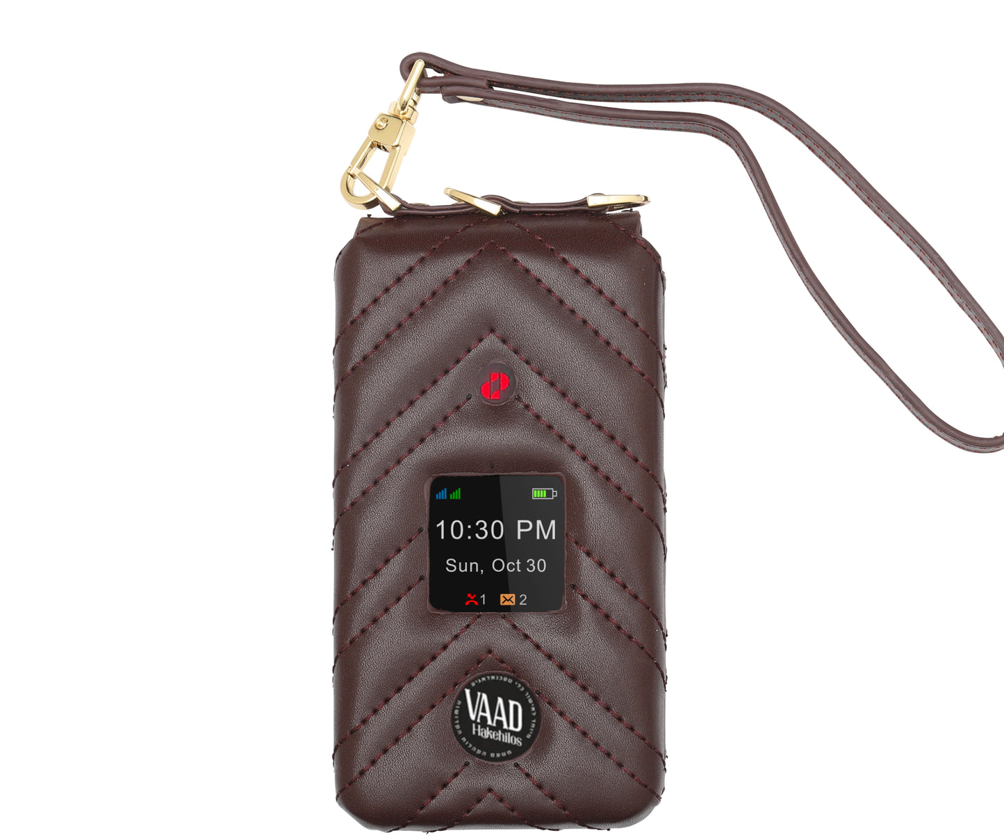 Pom Designer Leather Case (with strap) For the Big Pom phone