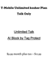 Kosher T-Mobile Unlimited Talk Only Plan