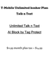 Kosher T-Mobile Unlimited Talk n Text Plan